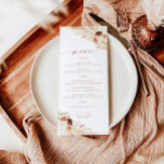 Terracotta Bröllop Menu | Boho Pampas Grass<br><div class="desc">Den här vackra Bröllop-menyn har en handskriven kalligrafi med en minimalistisk modern layout - en perfekt för bröllop eller speciella evenemang. Använda den här menyn och tack för tillfälle, vare sig det är din bröllop, möhippa eller babydusch, förlovningsfest, pension party... spelar ingen roll du vill ha! Redigera enkelt *de flesta...</div>