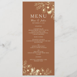 Terracotta Bröllop Menu Meny