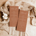 Terracotta Bröllop Middag Food Menu | Låt oss Ät<br><div class="desc">Den här vackra Bröllop-menyn har en handskriven kalligrafi med en minimalistisk modern layout - en perfekt för bröllop eller speciella evenemang. Använda den här menyn för alla tillfälle, oavsett om det är din bröllop, möhippa eller babydusch, förlovningsfest, pension party... spelar ingen roll du vill ha! Redigera enkelt *de flesta formuleringar...</div>