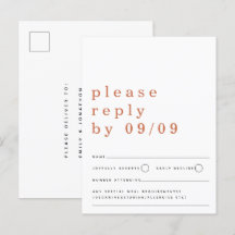 Terracotta Bröllop OSA med minimalistisk typografi