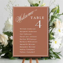 Terracotta Bröllop-platskort Guest Namn Inbjudningar