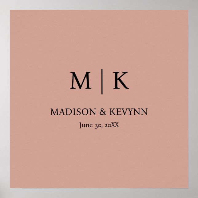 Terracotta Bröllop Poster (Framsidan)