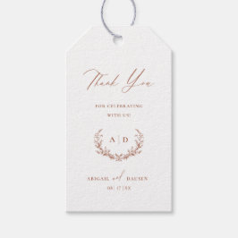 Terracotta Bröllopsdag - tack för Märkrn för att d Presentetikett