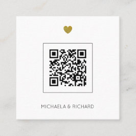  Terracotta Budget QR Code Wedding bjudande Fyrkantigt Visitkort
