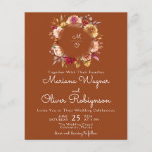 Terracotta Budget Romantic Fall Blommigt Bröllop