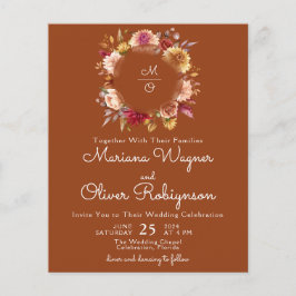 Terracotta Budget Romantic Fall Blommigt Bröllop