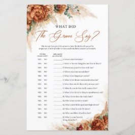 Terracotta burgundy blommigt Vad sa gruppen?