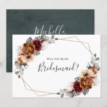 Terracotta Burgundy kommer du bli min bridesmaid
