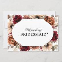 Terracotta Burgundy kommer du bli min bridesmaid