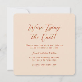 Terracotta Burnt Orange & Beige Boho Rustic Modern Spara Datumet