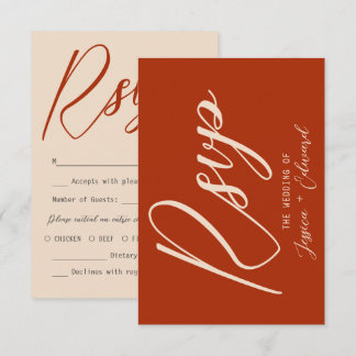 Terracotta Burnt Orange Chic OSA Calligraphy