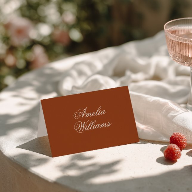 Terracotta Burnt Orange Cream Boho Chic Wedding Bordsnummer (Skapare uppladdad)