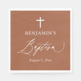 Terracotta Burnt Orange Kor Baptism Pappersservett