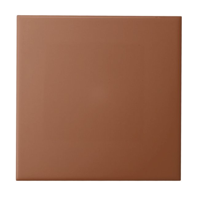 Terracotta Burnt Orange Solid Färg Kakelplatta (Framsidan)