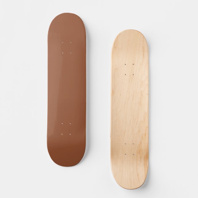 Terracotta Burnt Orange Solid Färg Mini Skateboard Bräda 18,5 Cm (Framsida)