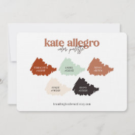 Terracotta Burnt Sienna & Beige Färg Palette Card