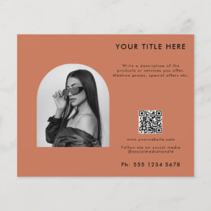 Terracotta Business Beauty Hair Nagel Makeup Salon Flygblad