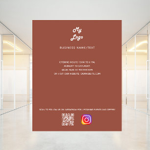 Terracotta Business logotyp qr code instagram Flygblad