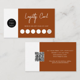 Terracotta Business Logotyp QR Code Loyalty Visitkort