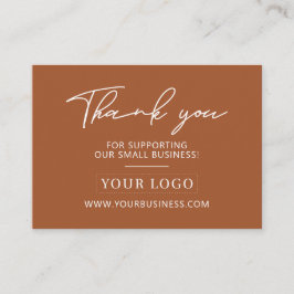 Terracotta Business Logotyp - tack vare produktser Visitkort