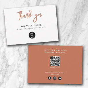 Terracotta Business Tack Logotyp Social Media Kort