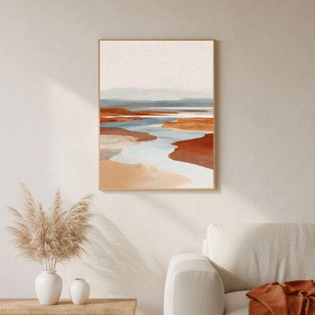 Terracotta Canyon River Abstract Wall Art Poster (Skapare uppladdad)