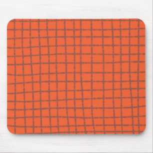 Terracotta Check Mönster Warm och Modern Musmatta