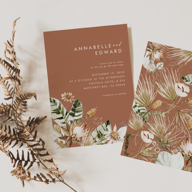 Terracotta chic bohemian botanisk modern elegant (Skapare uppladdad)