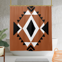Terracotta-Chic Boho Duschvorhang