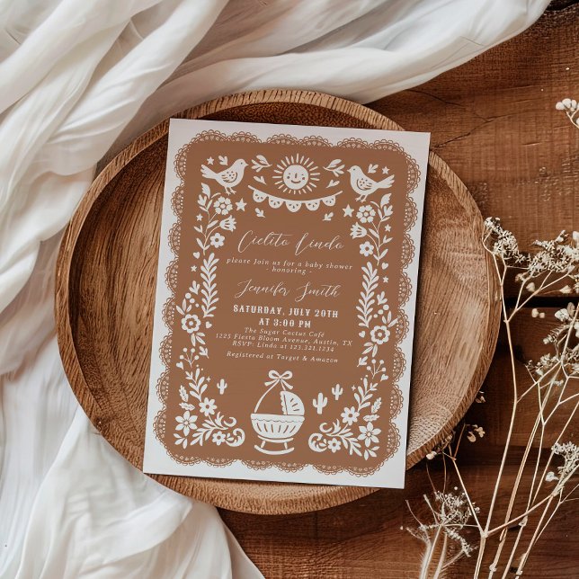 Terracotta Cielito Lindo Baby Shower-inbjudan Inbjudningar (Skapare uppladdad)