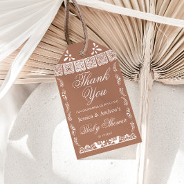 Terracotta Cielito Lindo Mexican Baby Shower Presentetikett