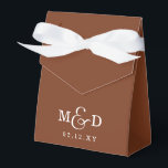 Terracotta Classic Modern Monogram Bröllop Presentaskar<br><div class="desc">Terracotta Classic Modern Monogram bröllopsfavoritboxar</div>