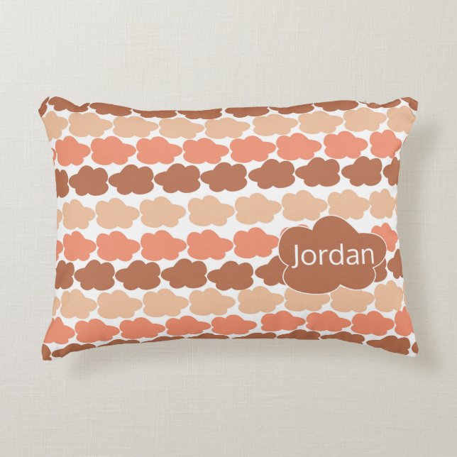 Terracotta Cloud Design for Natural Nursery Prydnadskudde (Framsidan)