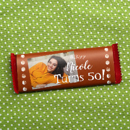 Terracotta Copper 50:e födelsedagen Candy Pub Wrap Flygblad