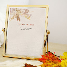 Terracotta Cream Botanical Foliage Skapar dig själ Poster