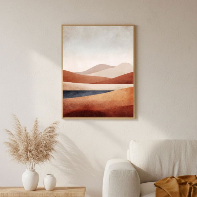 Terracotta Desert Basin Abstract Landscape Decor Poster (Skapare uppladdad)