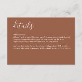 Terracotta Detaljer Införande Kort