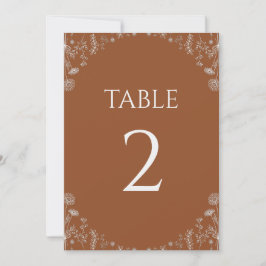 Terracotta| Drawn Wildblommor Botanical Bröllop