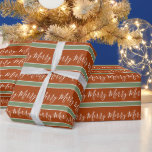 Terracotta Earth Tones Merry God jul Presentpapper<br><div class="desc">Terracotta och Sage Grönt Earth Tones Merry God jul Wrapping Papper.</div>
