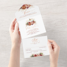 Terracotta Earthy Blommigt Pumpkins Fall Wedding