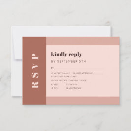 Terracotta Earthy Modern Typography Meal Choal OSA Kort