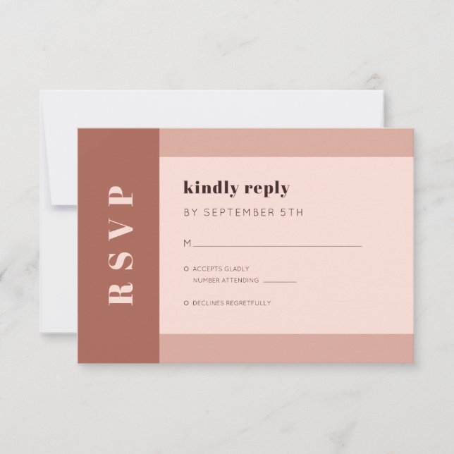 Terracotta Earthy Modern Typography Monogram OSA Kort (Framsida)