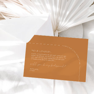 Terracotta Elegant Arch Bridesmaid Frieri kort