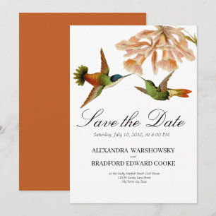 Terracotta Elegant bröllop Hummingbird Rosa