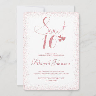 Terracotta Elegant Girls Sweet 16 Birthday Inbjudningar