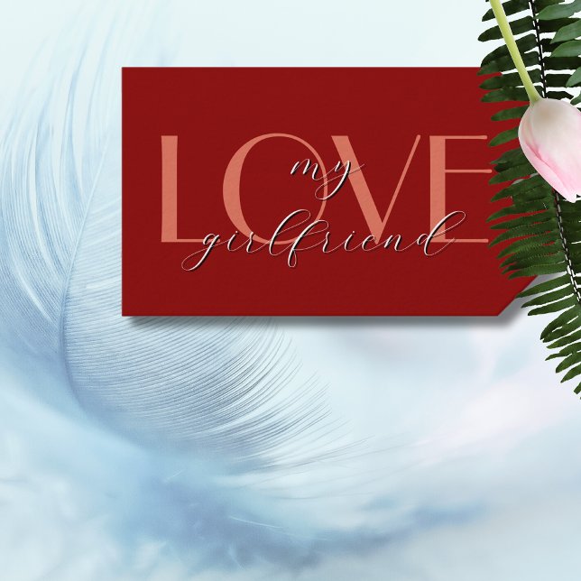 Terracotta Elegant KÄRLEK Red Velvet Valentine Presentetikett (Skapare uppladdad)