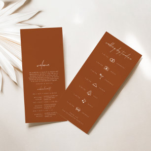 Terracotta Elegant Modern Bröllop Events Timeline