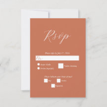 Terracotta Elegant Script Calligraphy Bröllop