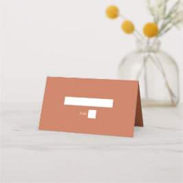 Terracotta Elegant Script Calligraphy Bröllop Placeringskort