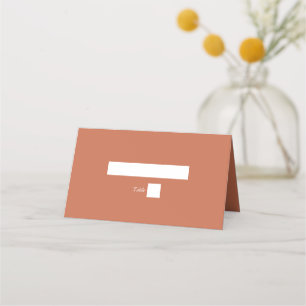 Terracotta Elegant Script Calligraphy Bröllop Placeringskort